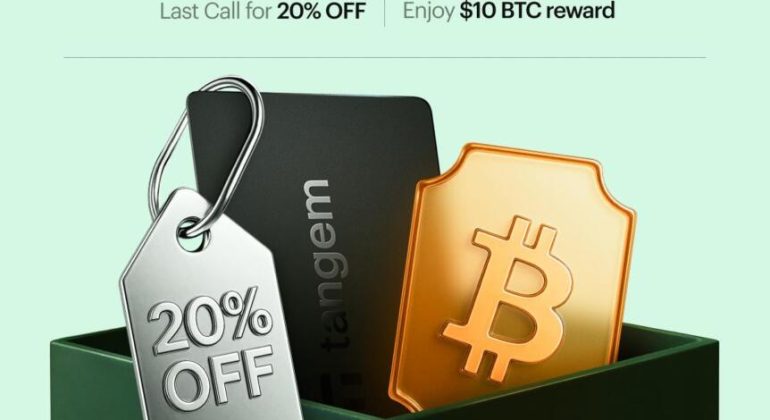 Tangem Launches Green Monday Deal With Up To 30% Off And A $10 Btc Bonus