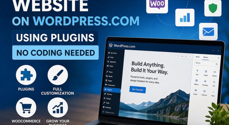 How To Build A Professional Website On Wordpress.com Using Plugins (No Coding Needed)