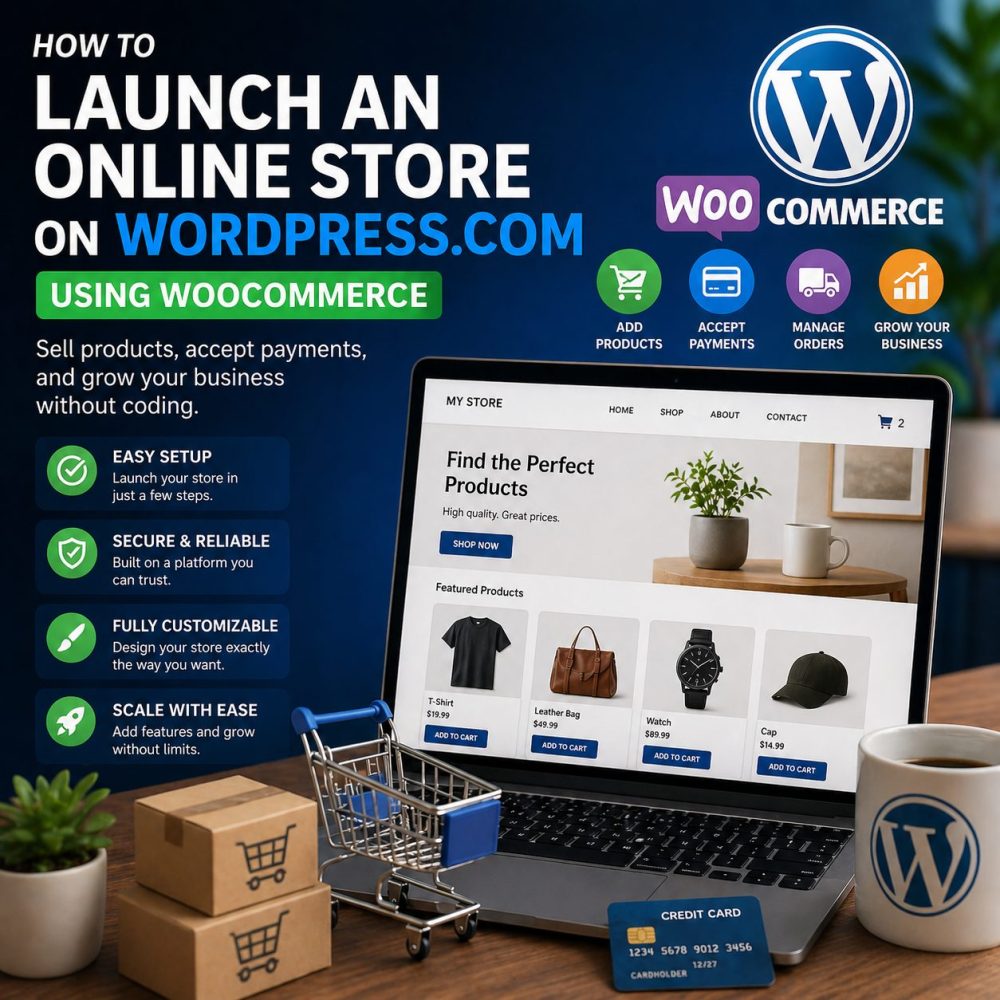 How To Launch An Online Store On Wordpress.com Using Woocommerce